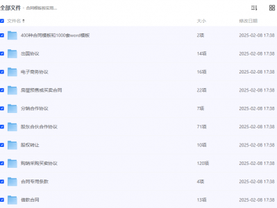 合同模板和实用word模板合集（各行业）