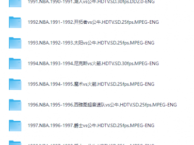 NBA总决赛原版视频 (1991-2021) 1080P【中英解说】861G