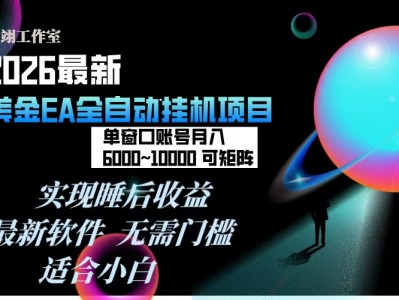 2026年最美金EA挂机项目，每天几分钟，单窗口月入600+，可矩阵，一台电脑支持多开窗口无任何...