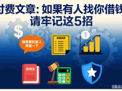付费文章：如果有人找你借钱，请牢记这5招