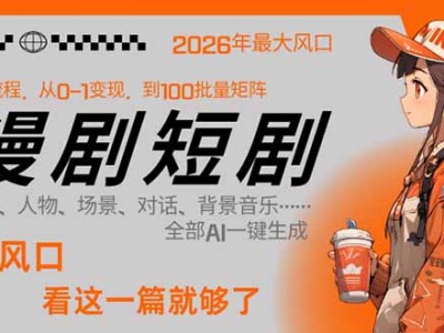 AI一键做漫剧短剧，全网最全流程从0-1，到批量到100，想做漫剧看着一篇就够了！