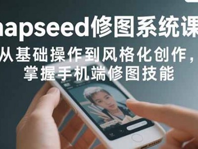 Snapseed修图系统课程：从基础操作到风格化创作，掌握手机端修图技能