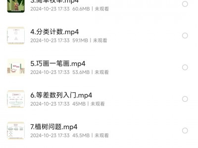 少儿奥数思维训练入门课︱幼儿教育【MP4视频】