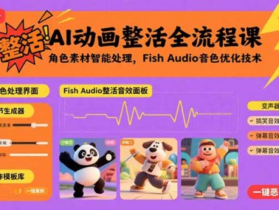 AI动画整活全流程课，角色素材智能处理，Fish Audio音色优化技术