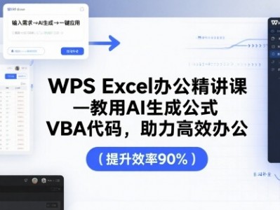 WPS Excel办公精讲课，教用 AI 生成公式，VBA 代码，助力高效办公