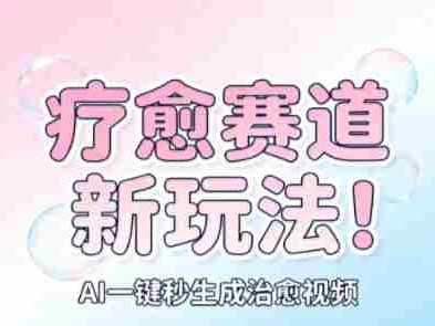 AI+疗愈+一键生成！一分钟一条素材，每天想要多少素材就多少素材！做账号就像呼吸一样简单，做几个号都是手到擒来，矩阵做，月入1W+简简单单！