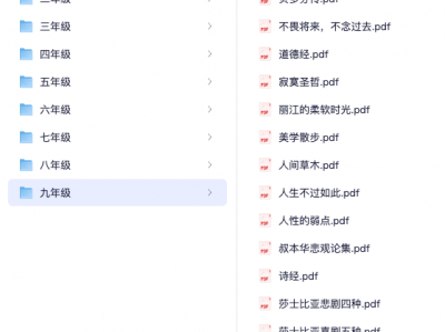小学初中必读经典书目全合集高清PDF