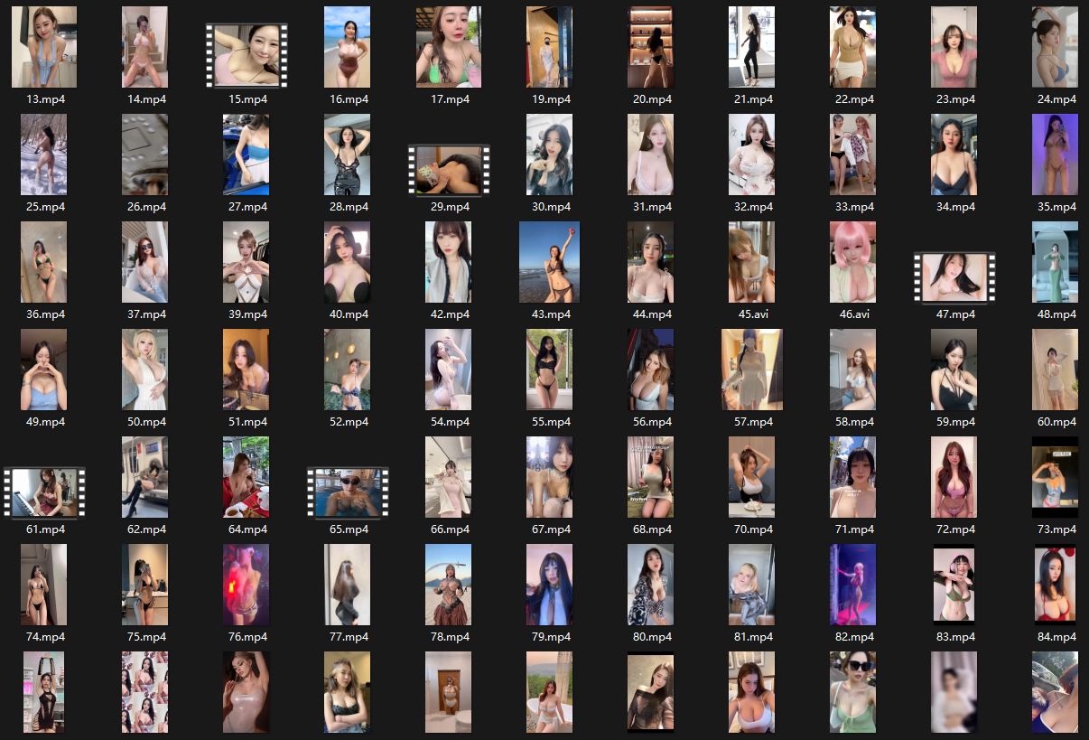 榜单大哥真金白银刷出来的，某音各大美女博主付费视频大合集，整整100部