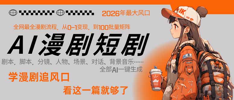 AI一键做漫剧短剧，全网最全流程从0-1，到批量到100，想做漫剧看着一篇就够了！
